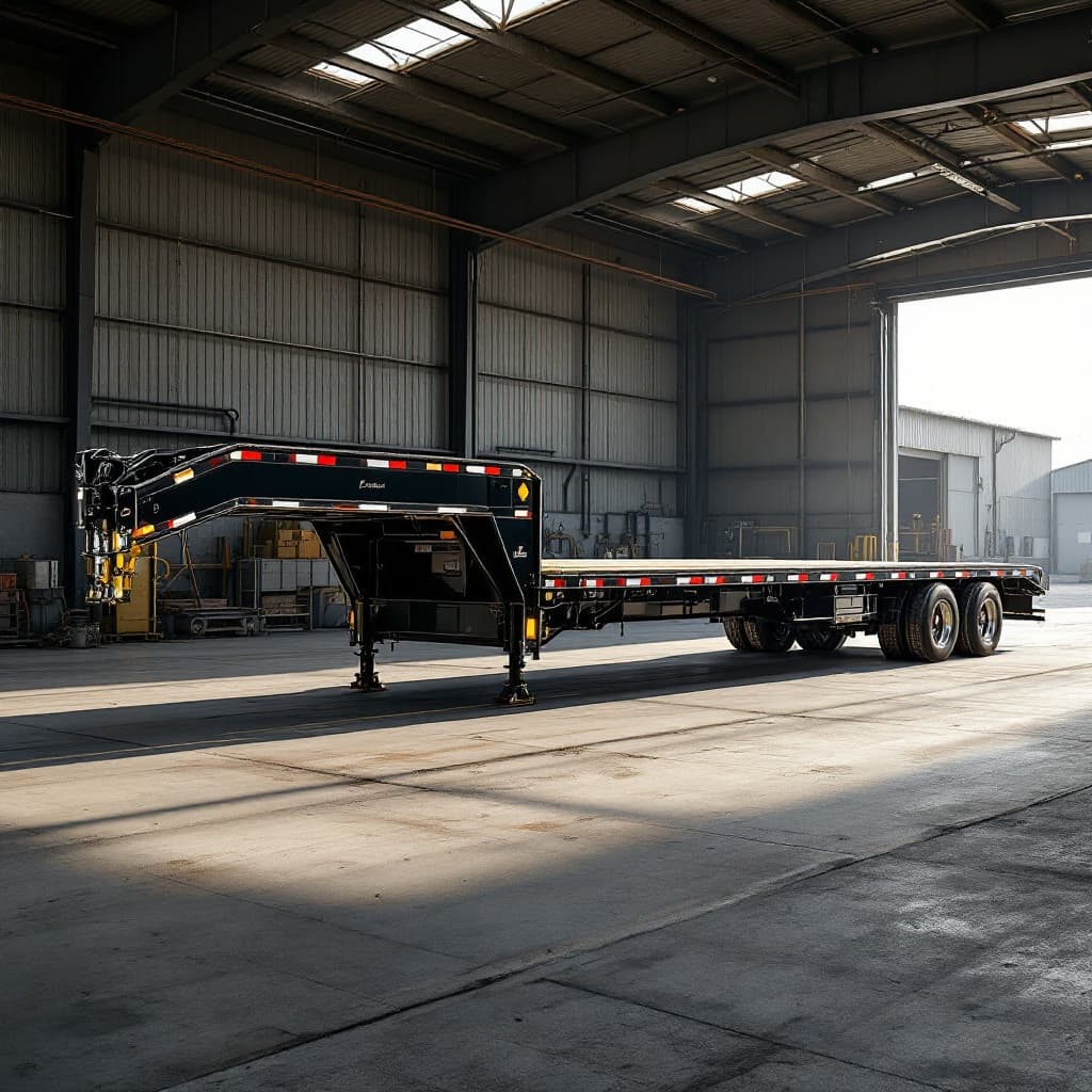 Steelhaul 25ft Gooseneck Flatbed Trailer, 15,000 GVWR