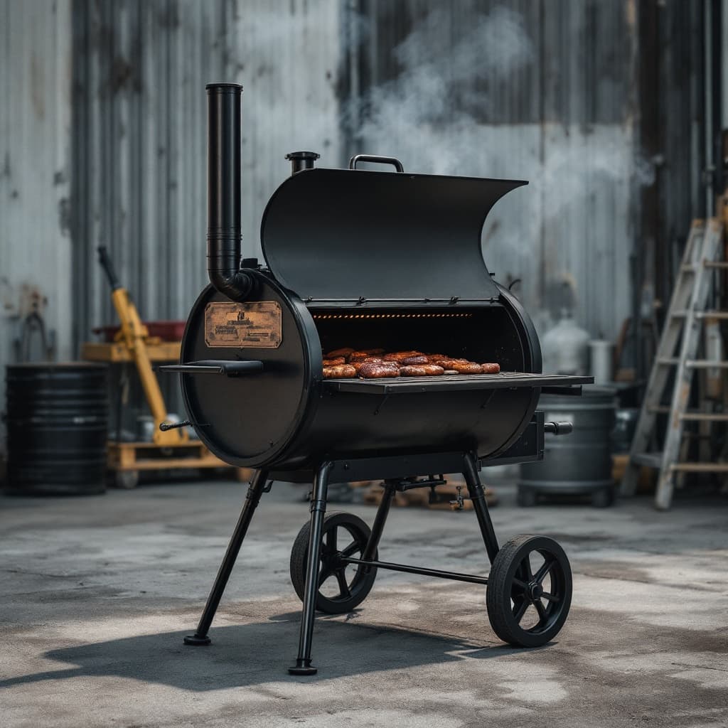 Steelhaul Offset Charcoal Smoker - 1,280 Sq In Cooking Area