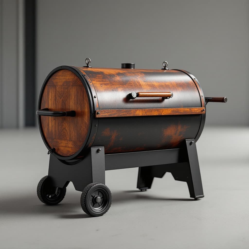 Steelhaul Barrel Charcoal Smoker - 894 Sq In Cooking Area