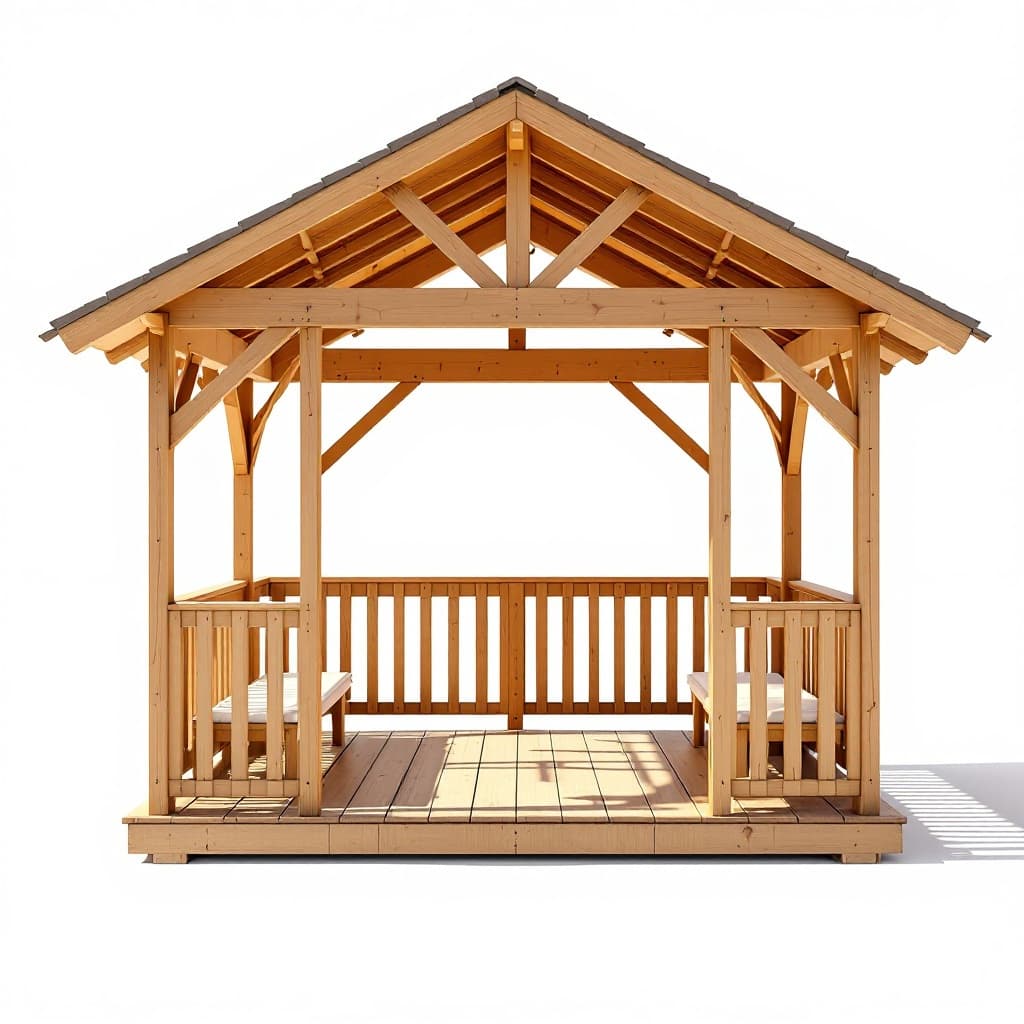 Steelhaul 12x12 ft Cedar Gazebo with Aluminum Roof