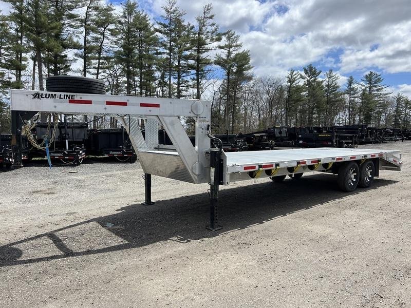 2024 Alum Line Trailers 8.5×24 13K Aluminum Gooseneck w/Flip-Over Ramps