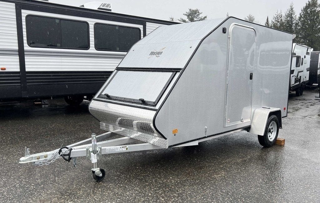2024 Mission Trailers 60×12 Aluminum Single Place Crossover w/Galvanized Package, Rear Canopy